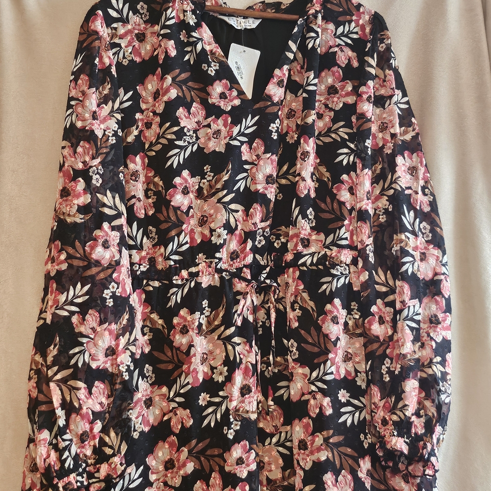 Woodland Floral Long Sleeved Dress